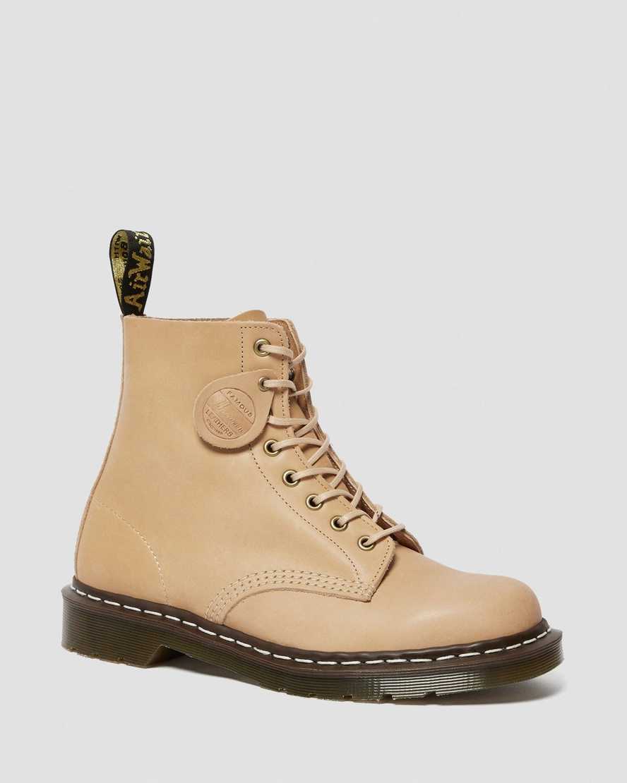 Dr. Martens 1460 Veg Tan Lær Snørestøvler Dame Beige [0726GDHTO]